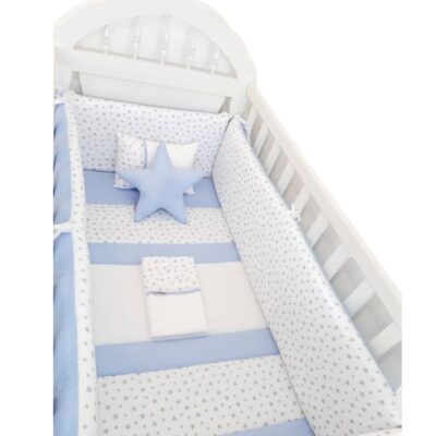 Protectores laterales parachoques diseño estrellitas en celeste